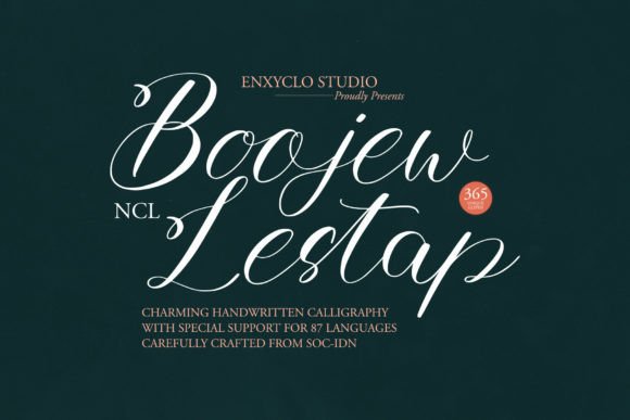Boojew Lestap: A Handwritten Script Font That Elevates Editorial Design
