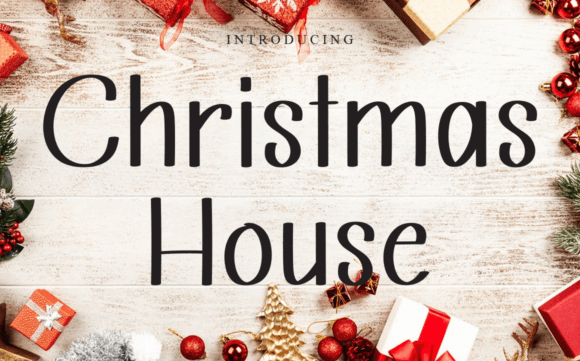 Christmas House: A Handwritten Font for Cozy Craft Designs