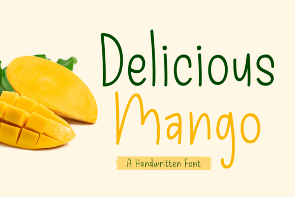 Delicious Mango: A Handwritten Font That Brings Charm to Every Craft Project