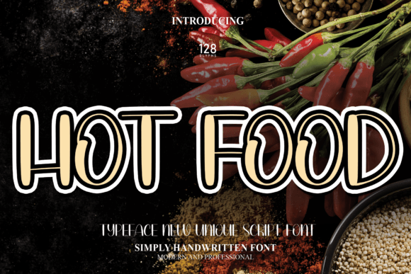 Hot Food: A Bold Handwritten Font for Creative Branding Projects