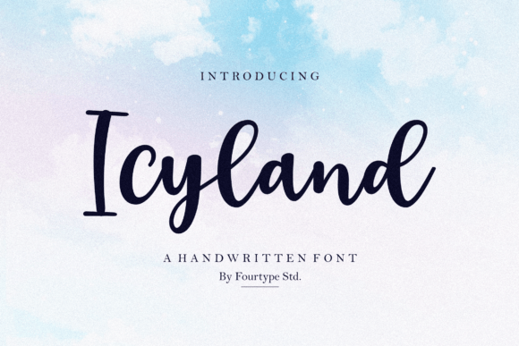 Icyland: A Handwritten Font for Crafters and Product Designers
