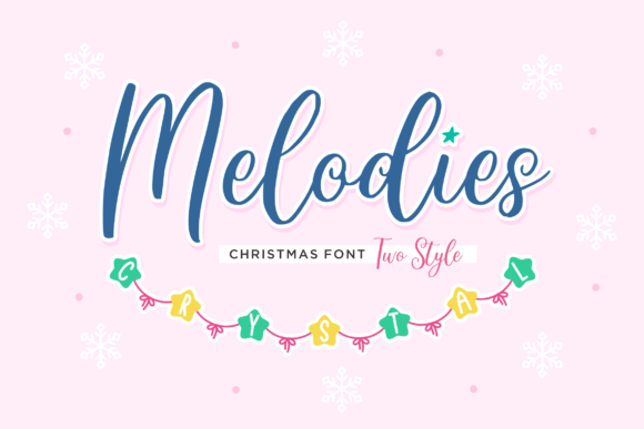 Melodies Crystal: A Festive Script Font for Editorial Design