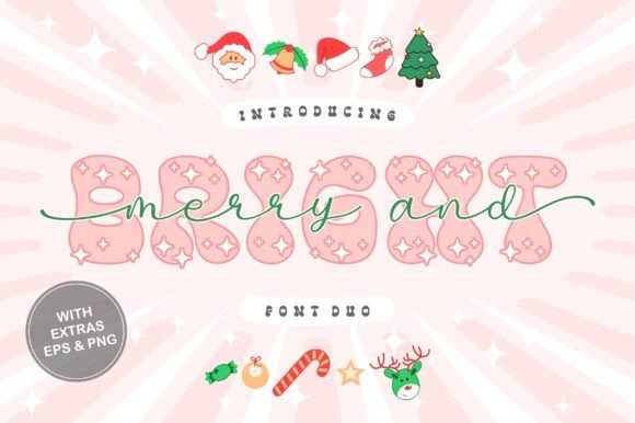 Merry and Bright Duo: A Cheerful Font for Festive Editorial Design