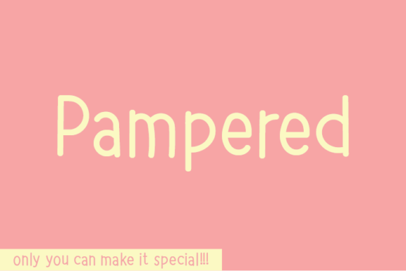 Pampered: A Natural Handwritten Font for Editorial Design and Digital Publishing