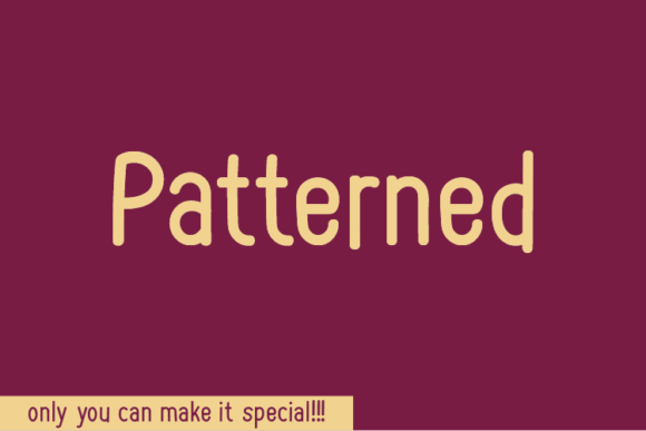 Patterned: A Handwritten Font That Brings Charm to Crafted Goods
