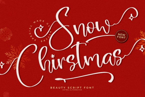 Snow Chirstmas: A Beautiful Script Font for Crafters and Product Designers