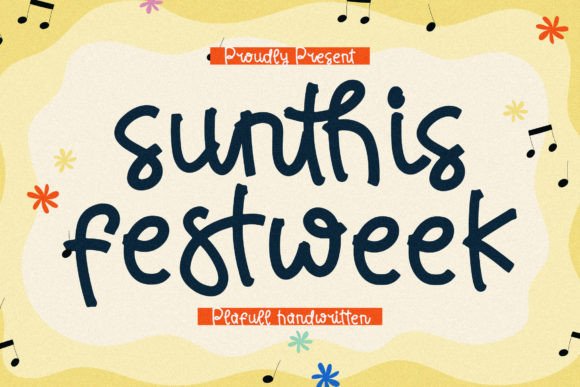Sunthis Festweek: A Playful Handwritten Font for Whimsical Branding